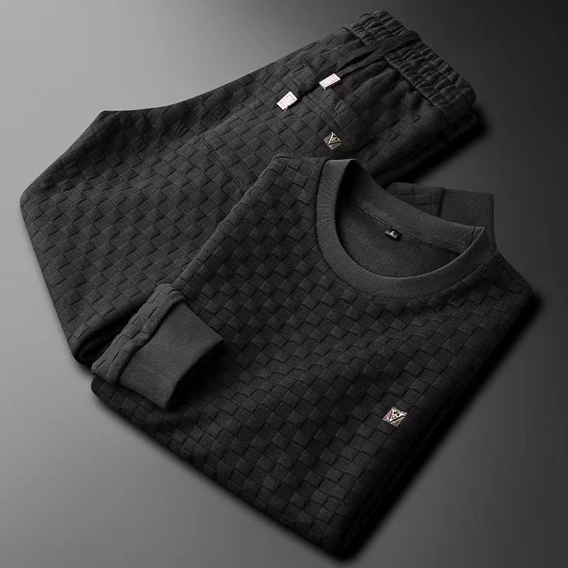 Men's Long Sleeve T-Shirt &amp; Cropped Trousers Suit