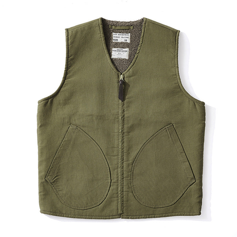 Fleece-lined Thick Wool Men's Vest